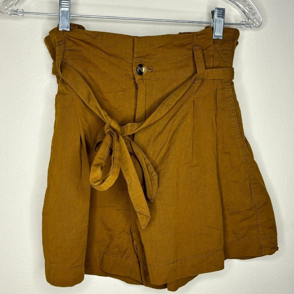 Madewell Paperbag Brown Waist Shorts, Size 4